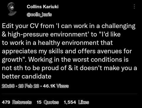 Collins kariuki ollokaris edit your cv from ican work in a challenging highpress