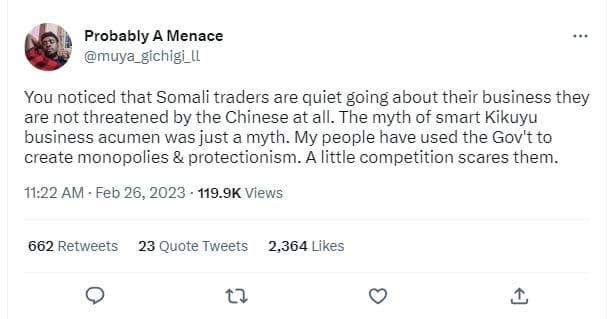 Probably a menace muya_gichigi_ll you noticed that somali traders are quiet goin