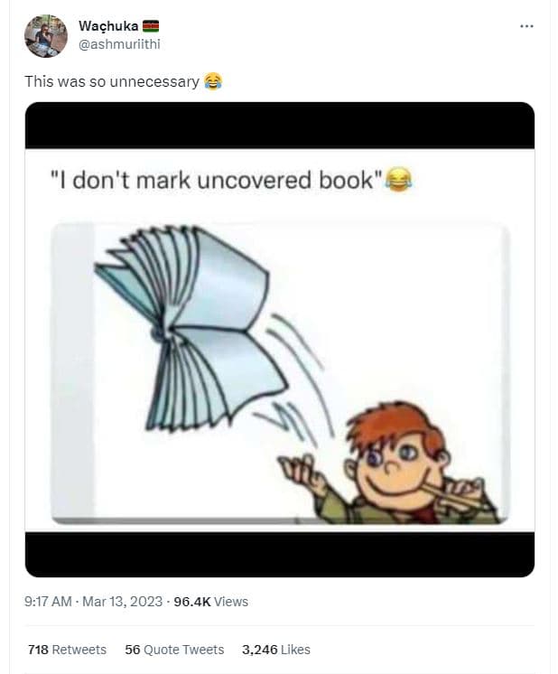 Waçhuka ashmuriithi this was so unnecessary idon't mark uncovered book 0 9.17 am