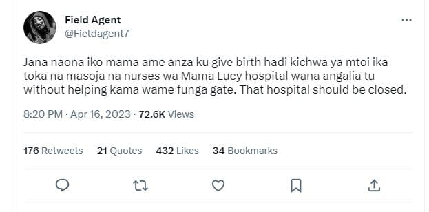 Field agent fieldagent7 jana naona iko mama ame anza ku give birth hadi kichwa y