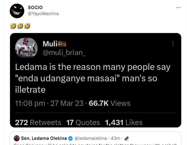 Socio yayowachira 999 muli muli_brian _ ledama is the reason many people say end