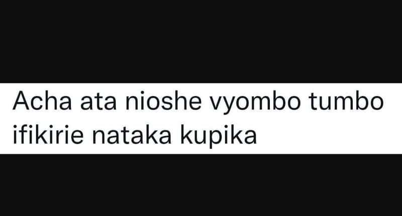 Acha ata nioshe vyombo tumbo ifikirie nataka kupika