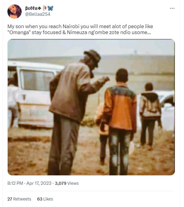 Bereas 88 bellaa254 my son when you reach nairobi you will meet alot of people l