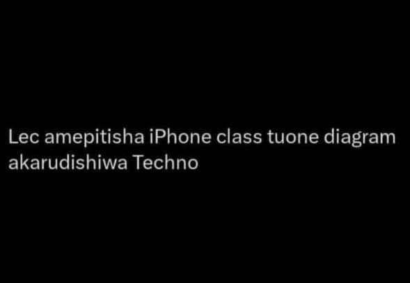 Lec amepitisha iphone class tuone diagram akarudishiwa techno