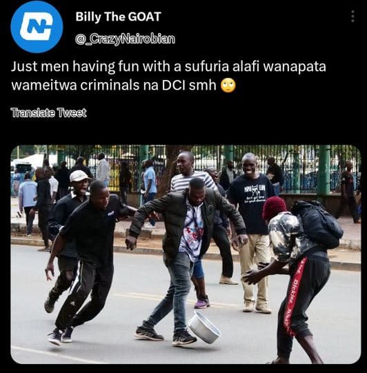Billy the goat clazynafrobian just men having fun with a sufuria alafi wanapata