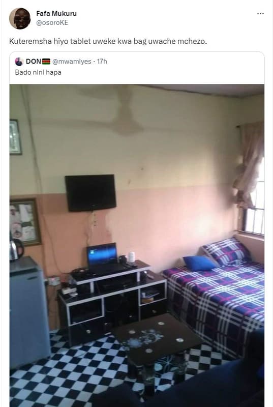 Fafa mukuru osoroke kuteremsha hiyo tablet uweke kwa bag uwache mchezo. don mwam