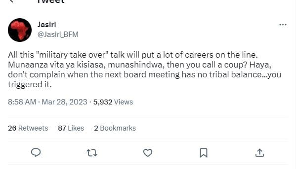 Jasiri jasiri_bfm all this military take over talk will put alot of careers on t