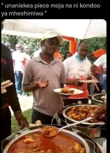 Unaniekea piece moja na ni kondoo ya mheshimiwa