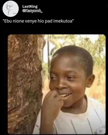 Lastking kanyoroh 'ebu nione venye hio pad imekutoa