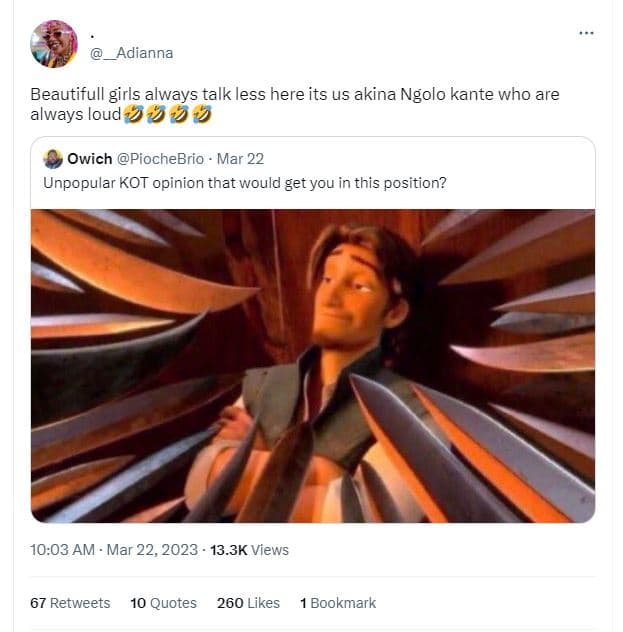 Adianna beautifull girls always talk less here its us akina ngolo kante who are