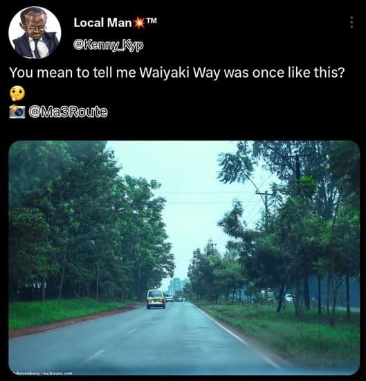 Local man kenny_kypp you mean to tell me waiyaki way was once like this? ma3rout