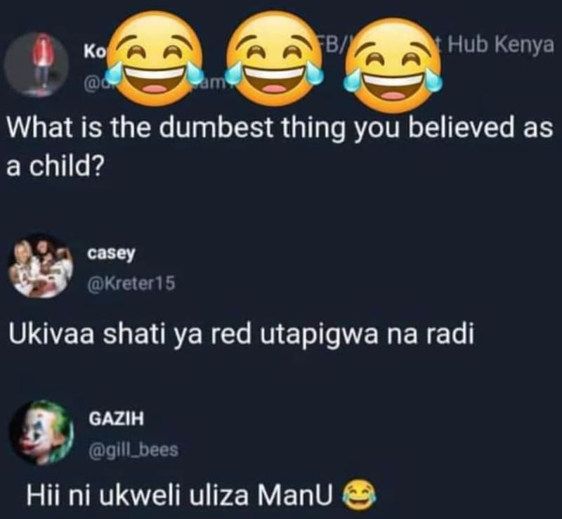 Kor bi hub kenya what is the dumbest thing you believed as a child? casey kreter