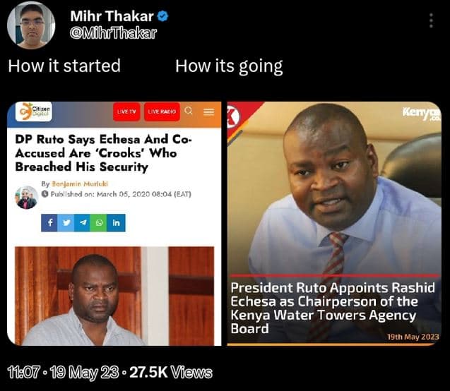 Mihr thakar mihrthakar how it started how its going ulen uyadio dp ruto says ech