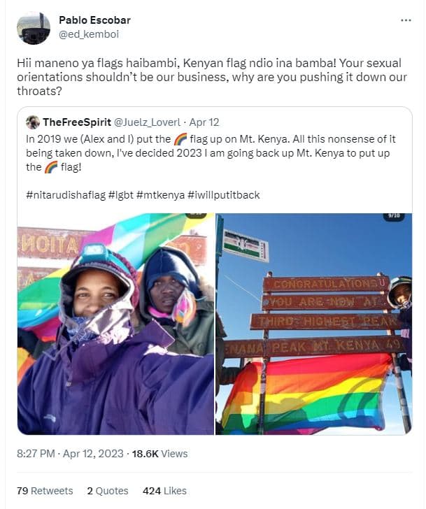 Pablo escobar ed kemboi hii maneno ya flags haibambi, kenyan flag ndio ina bamba