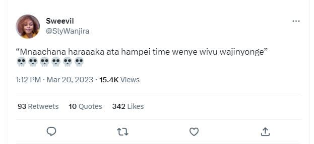 Sweevil slywanjira 'mnaachana haraaaka ata hampei time wenye wivu wajinyonge 112