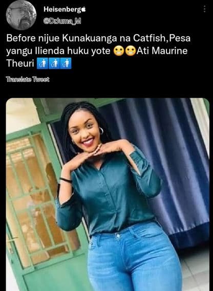 Heisenberg drhuam before nijue kunakuanga na catfish, pesa yangu ilienda huku yo