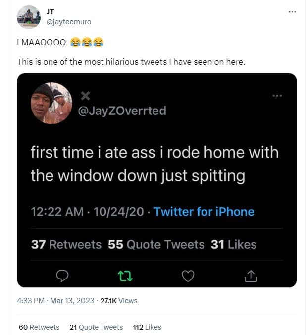 Jayteemuro lmaaoooo a2 this is one of the most hilarious tweets have seen on her