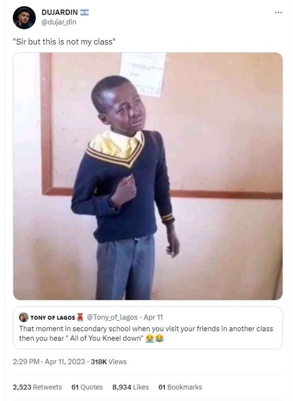 Dujardin dujar_din sir but this is not my class tony of lagos tony_of_lagos apr