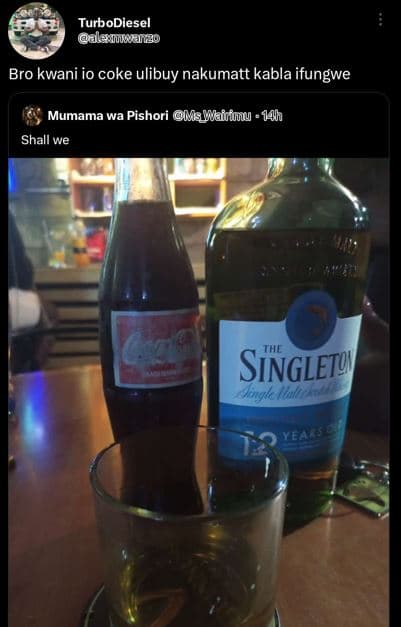 Turbodiesel galeuwwanzo bro kwani io coke ulibuy nakumatt kabla ifungwe mumama w