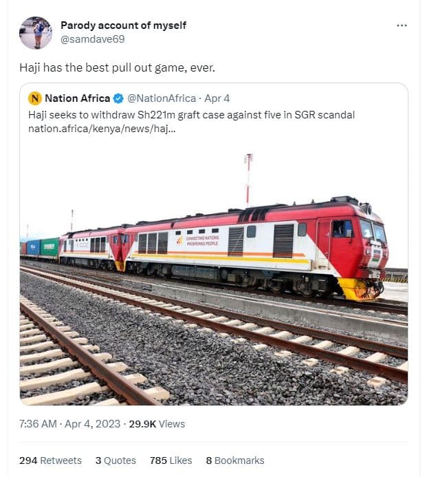 Parody account of myself samdave69 haji has the best pull out game ever nation a