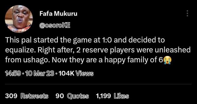 Fafa mukuru osonoke this pal started the game at 1.0 and decided to equalize rig