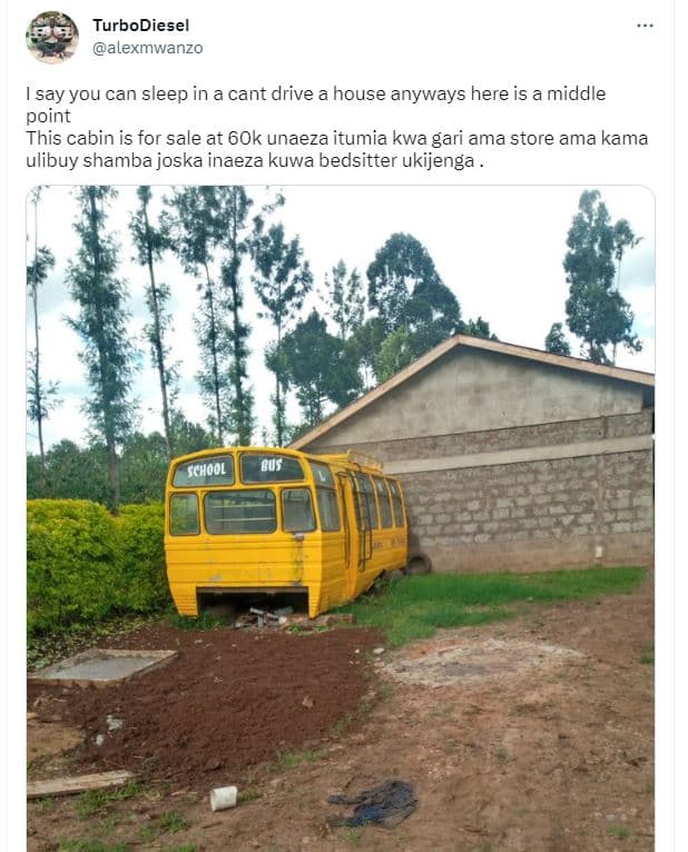 Turbodiesel alexmwanzo say you can sleep in a cant drive a house anyways here is