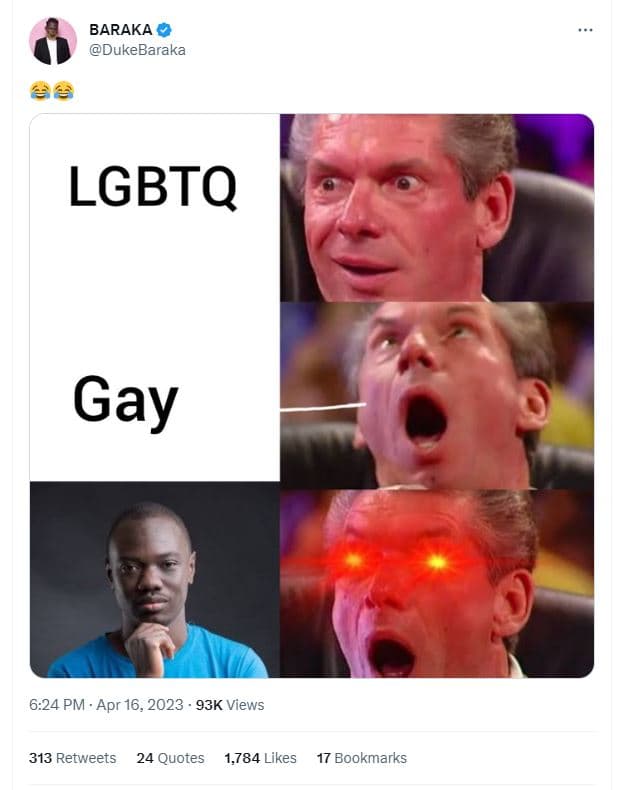 Baraka dukebaraka lgbtq 6.24 pm apr 16, 93k views 313 retweets 24 quotes 1,784 l