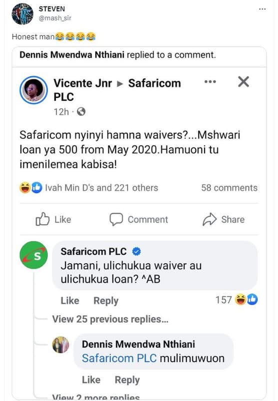 Steven mash_sir honest manaaee dennis mwendwa nthiani replied to a comment. vice