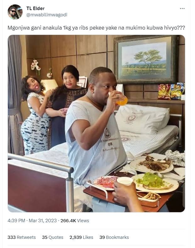 Tl elder mwabilimwagodi mgonjwa gani anakula ikg ya ribs pekee yake na mukimo ku