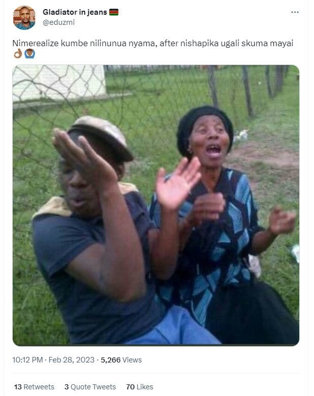 Gladiator in jeans eduzmi nimerealize kumbe nilinunua nyama after nishapika ugal