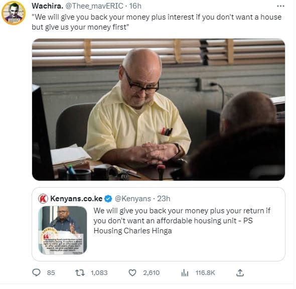 Wachira. thee_maveric 16h we will give you back your money plus interest if you