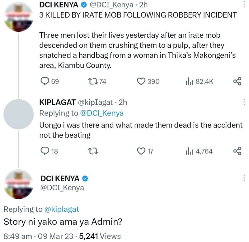 Dci kenya dci_kenya 2h 3 killed by irate mob following robbery incident three me