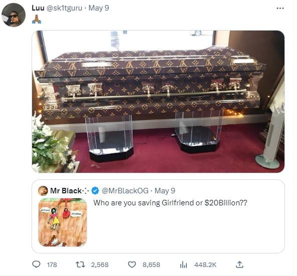 Luu skltguru may mr black mrblackog may 9 who are you saving girlfriend or s2obi