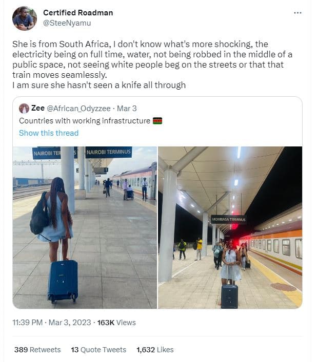 Certified roadman steenyamu she is from south africa don't know what's more shoc