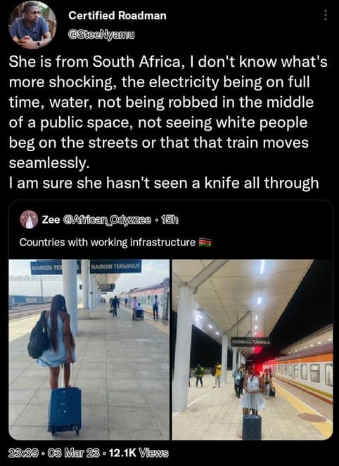 Certified roadman stednyamu she is from south africa i don't know what's more sh