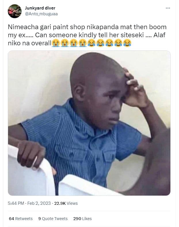 Junkyard diver anto_mbuguaa nimeacha gari paint shop nikapanda mat then boom my