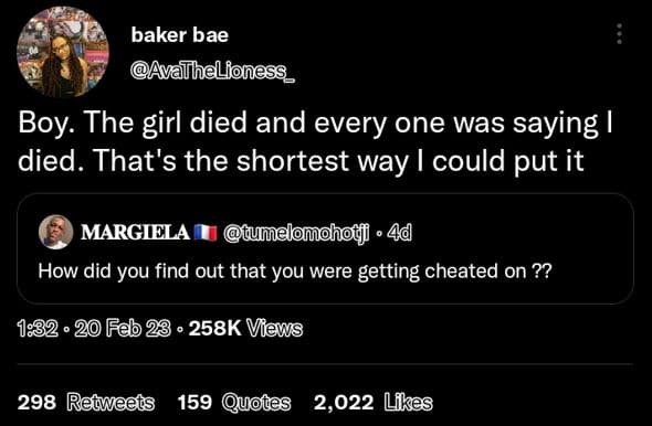 Baker bae avalhelfoness _ boy the girl died and every one was saying died. that'