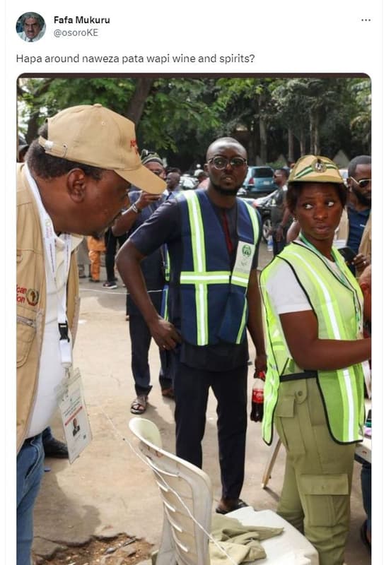 Fafa mukuru osoroke hapa around naweza pata wapi wine and spirits?