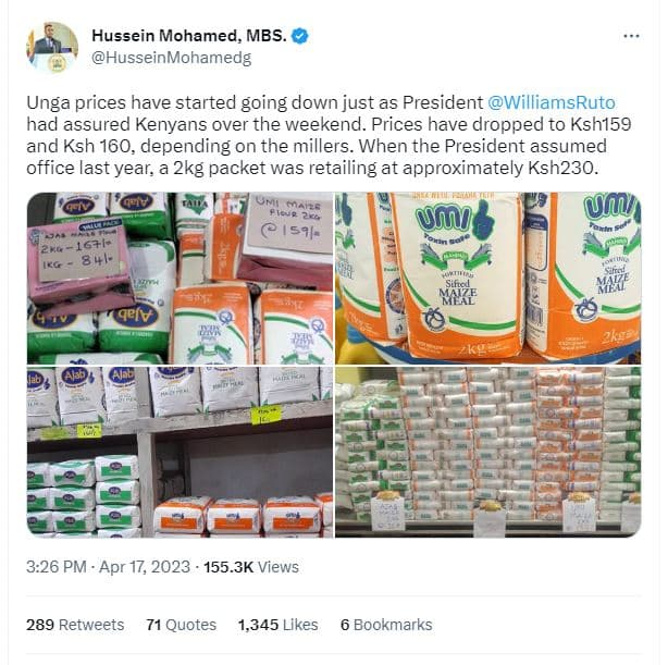 Hussein mohamed mbs husseinmohamedg unga prices have started going down just as