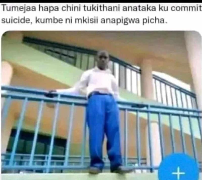 Tumejaa hapa chini tukithani anataka ku commit suicide kumbe ni mkisii anapigwa