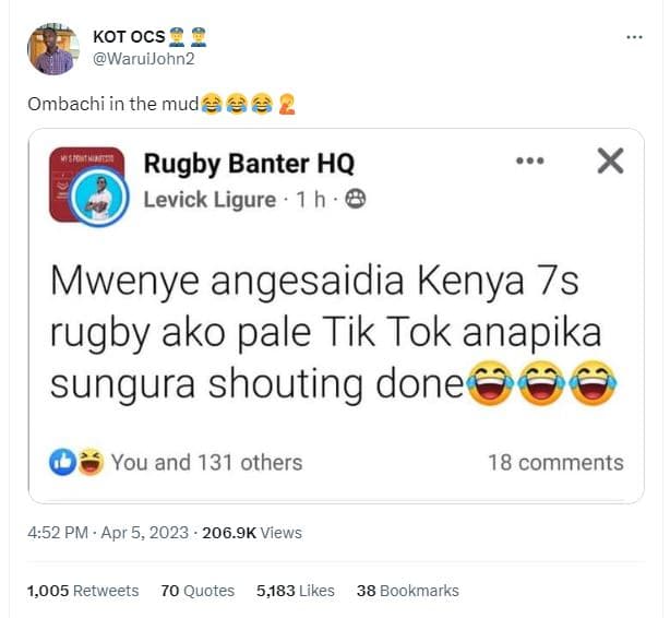 Kot ocs waruijohn2 ombachi in the mud rugby banter hq levick ligure 1 h. mwenye
