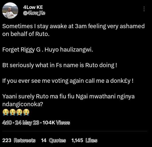 4low ke alow ke sometimes stay awake at 3am feeling very ashamed on behalf of ru