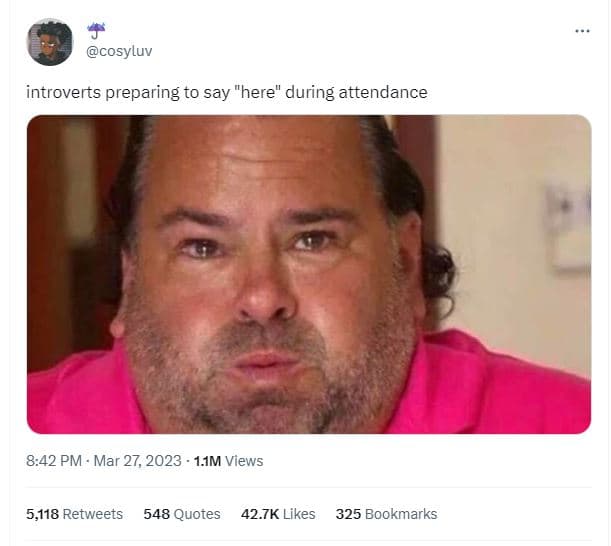 Cosyluv introverts preparing to say here during attendance 8.42 pm mar 27, 11m v