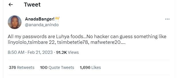 Tweet anadabanger! ananda_anindo all my passwords are luhya foods_no hacker can