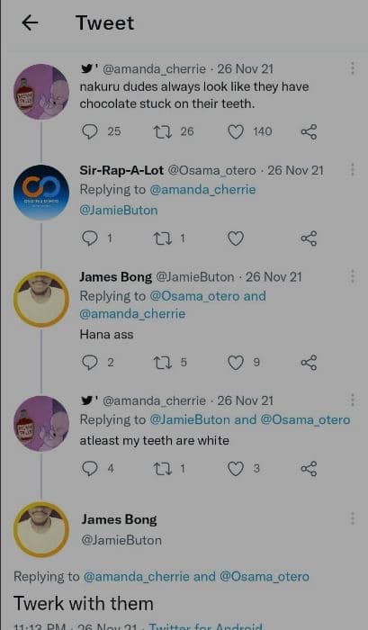 Tweet amanda_cherrie 26 nov 21 nakuru dudes always look like they have chocolate