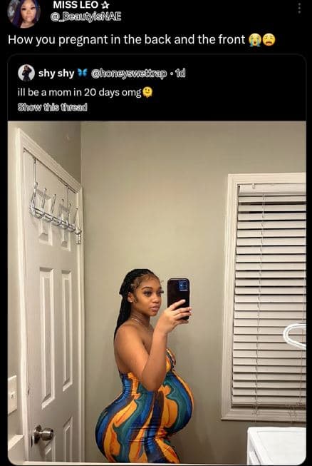 Miss leo rbeauyfsnae how you pregnant in the back and the front shy shy honeysue