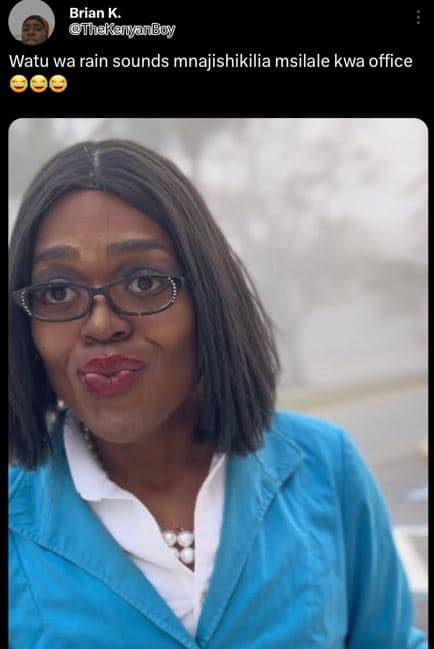 Brian k. thdkanyuanbay watu wa rain sounds mnajishikilia msilale kwa office