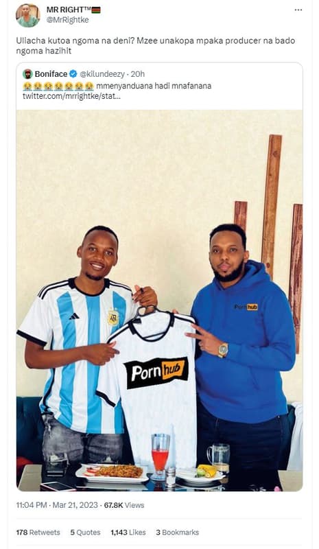 Mr rightty mrrightke uliacha kutoa ngoma na deni? mzee unakopa mpaka producer na