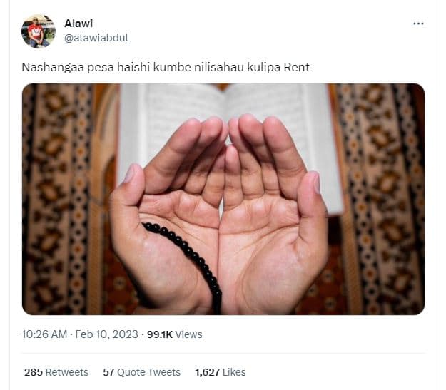 Alawi alawiabdul nashangaa pesa haishi kumbe nilisahau kulipa rent 10.26 am feb