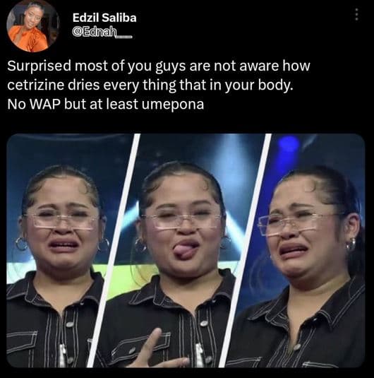 Edzil saliba ednah surprised most of you guys are not aware how cetrizine dries